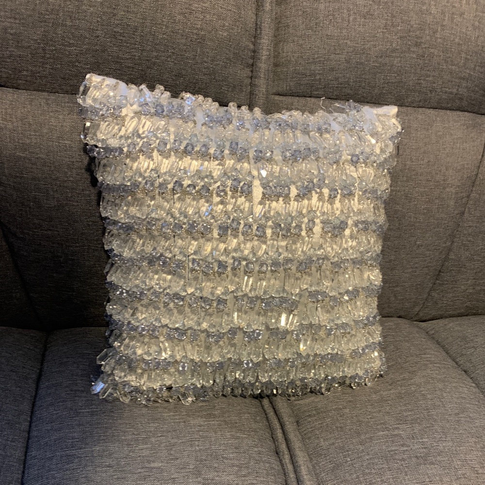 BEADED THROW PILLOW